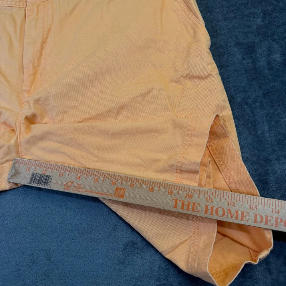 Izod Saltwater Chino Shorts Mens 42 Orange Cotton Regular Fit 10.5in Inseam